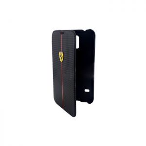 Etui Ferrari BookCase FEFOCFLBKS5BL do Samsung G900 Galaxy S5 karbon