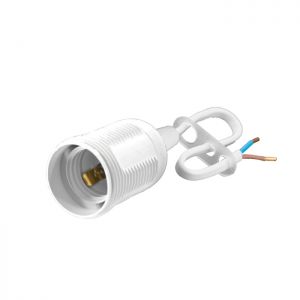 Oprawka termoplastyczna E27 B/K BI z pr 19 cm D.3006MA
