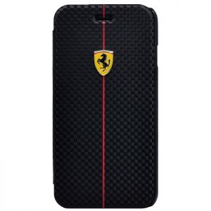 Etui Ferrari book do iPhone 6 4.7 FEFOCFLBKP6BL czarne Carbon Formula1
