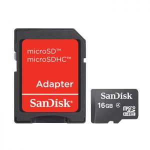 SANDISK microSDHC 16GB cl.4 + adapter 16GB microSDHC cl. 4 + adapter