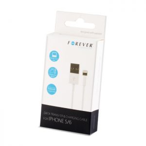 Kabel USB Forever do iPhone 5/6 biały