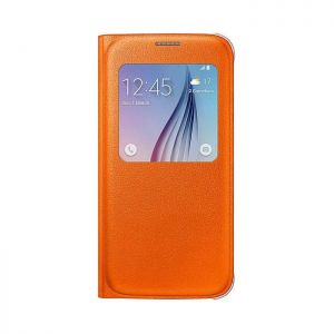 Samsung etui S View Cover Galaxy S6 pomarańczowe (PU)