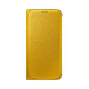 Samsung etui Flip Wallet Galaxy S6 żółte PU