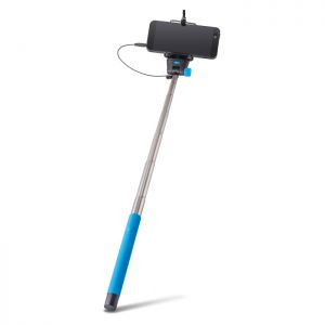 Monopod z kablem audio Forever MP-400 niebieski