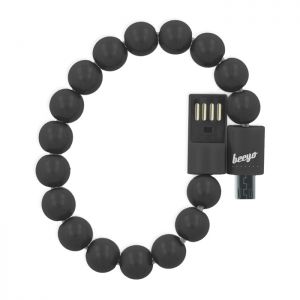Beeyo Kabel USB Micro Bransoletka czarna