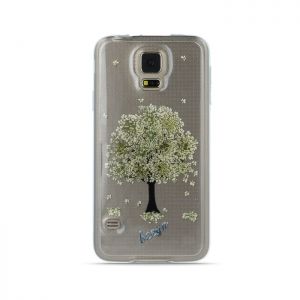 Nakładka Beeyo Blossom do Samsung Galaxy S5 G900 ecru