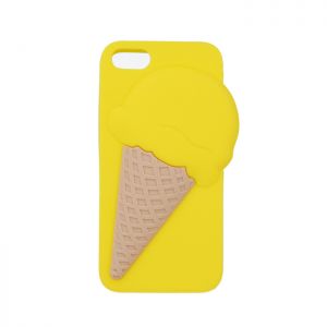 Nakładka Silicon3D Ice cream do iPhone 5/5s/5se żółta