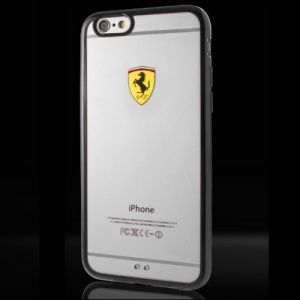 Etui FERRARI hard FEHCP6BK do iPhone 6/6S czarno-transparentne