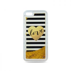 Nakładka Liquid Glitter TPU Love do iPhone 6/6s złota