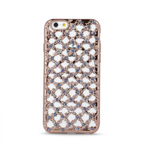 Nakładka Flower Diamond do Apple iPhone 7 różowo-złota