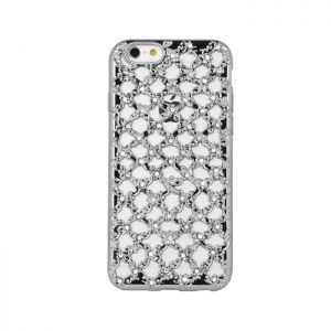 Nakładka Flower Diamond do Huawei P8 Lite srebrna