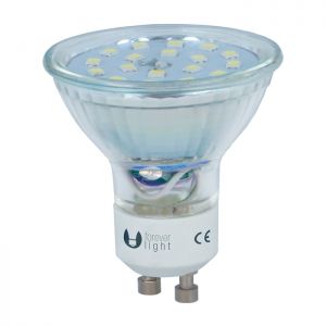 Żarówka LED GU10 4,5W biała ciepła 3000K Glass