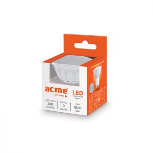 ACME EUROPE Żarówka LED SMD lamp 3W3000K25h240l m GU10