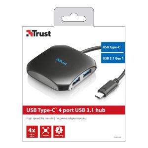 TRUST Hub USB Typ-C 4-portowy 3.1