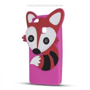 Nakładka Animal 3D Fox do HTC 530 ciemnoróżowa