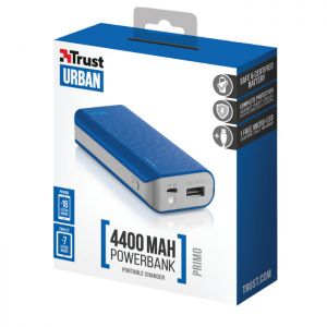 TRUST Powerbank przenośny Primo 4400 niebieski
