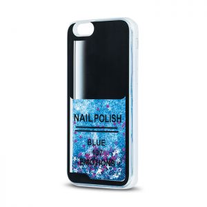 Nakładka Liquid Glitter TPU Nail do Samsung Galaxy J5 2016 niebieska