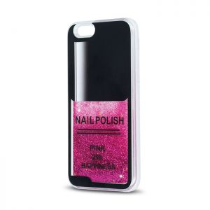 Nakładka Liquid Glitter TPU Nail do iPhone 6/6s różowa
