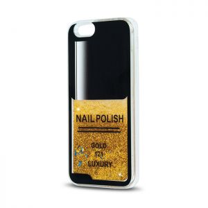 Liquid Glitter TPU Nail do iPhone 7 z łota