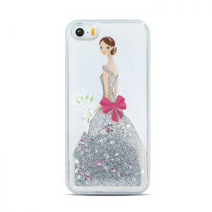 Nakładka Liquid Glitter TPU Lady do Samsung J1 2016 J120 biała