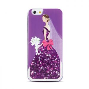 Nakładka Liquid Glitter TPU Lady do Huawei P9 Lite fioletowa