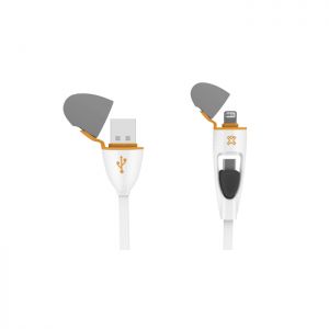 XtremeMac Universalny FLAT Kabel -  LT + Micro USB – 1,1m