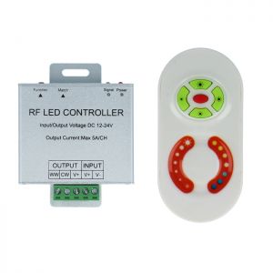 Sterownik do taśmy LED RF biała cipeła-biała zimna, 5klawiszy, 120W