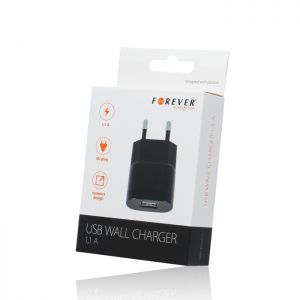 Ładowarka sieciowa Forever USB 1A TC06 czarna